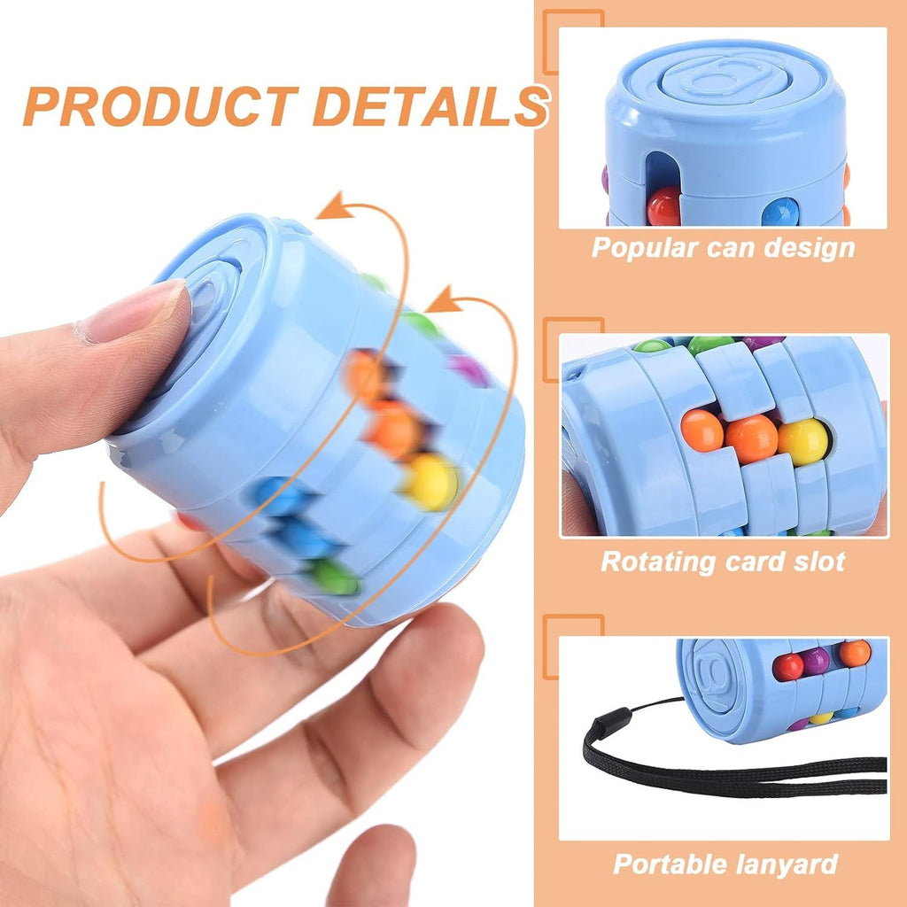 Rotating Cans Magic Bean Cube Fingertip Toys, Spinner Rotating Toys Reliever Stress Toys, Anxiety Relief Learning