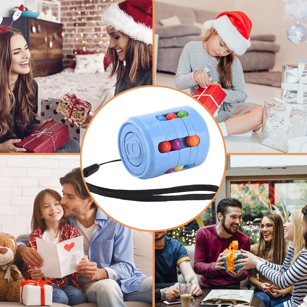 Rotating Cans Magic Bean Cube Fingertip Toys, Spinner Rotating Toys Reliever Stress Toys, Anxiety Relief Learning