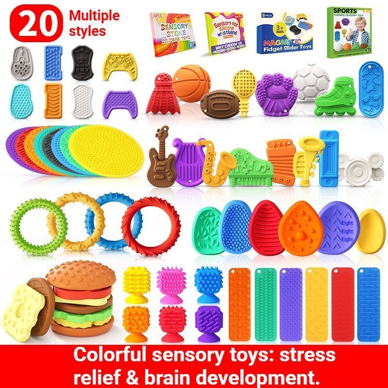 Musical Sensory Stone Toys - 8-piece Set