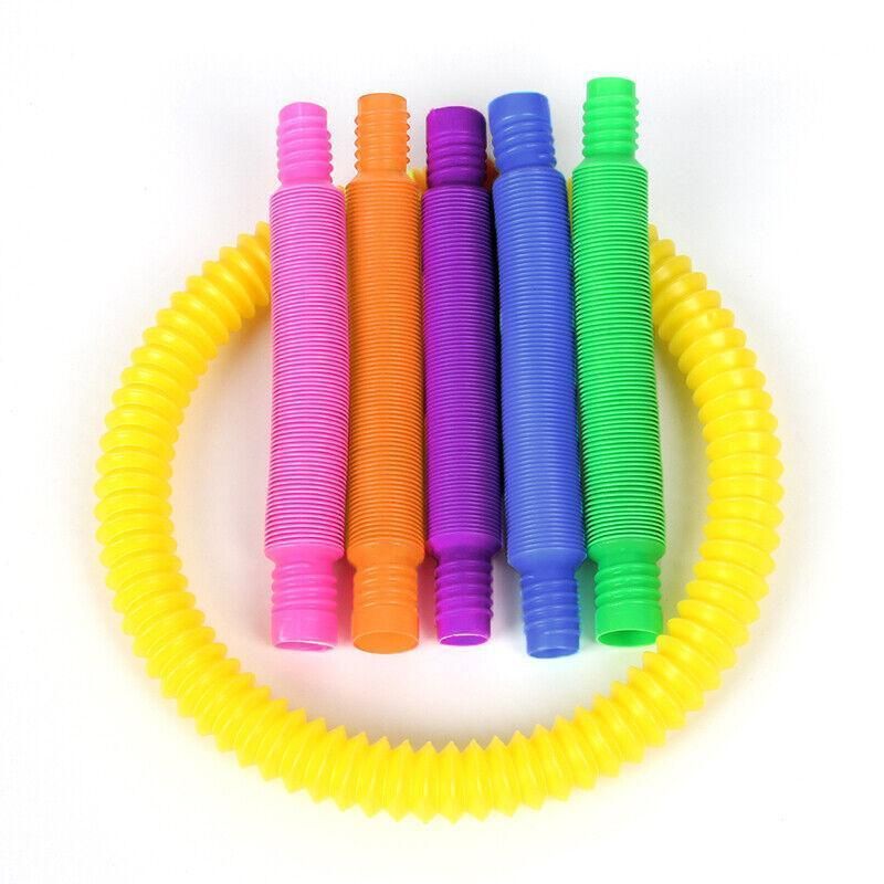 6Pcs Sensory Pop Tube Fidget Toys for Office School Home Use - Small 6PCS