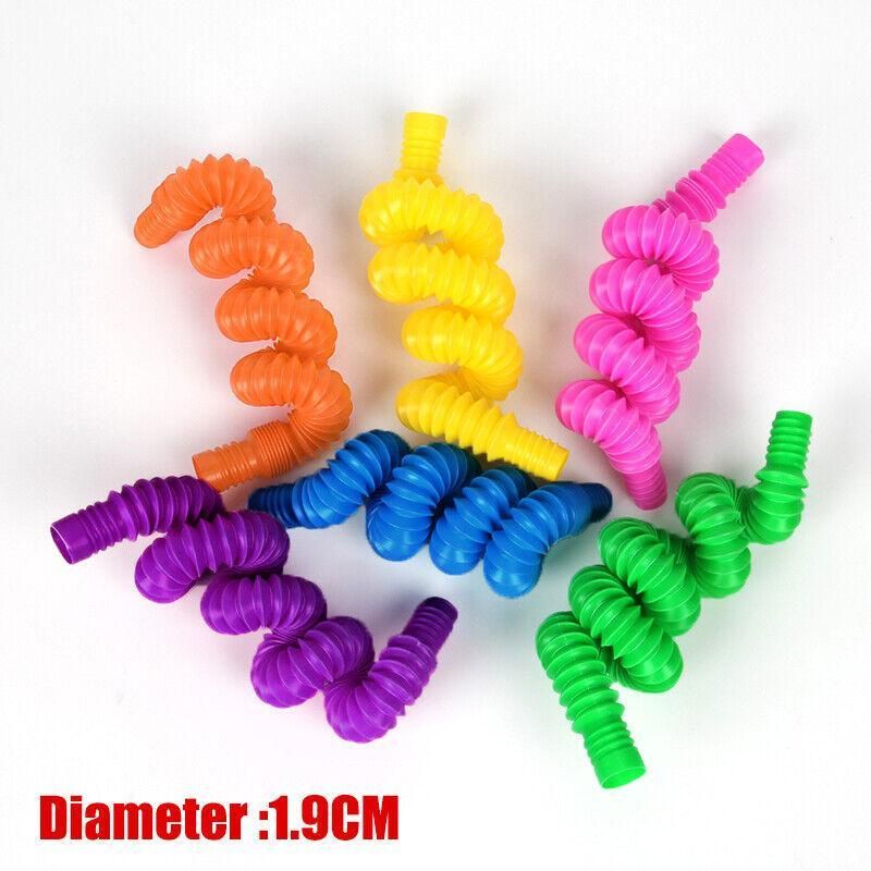 6Pcs Sensory Pop Tube Fidget Toys for Office School Home Use - Small 6PCS